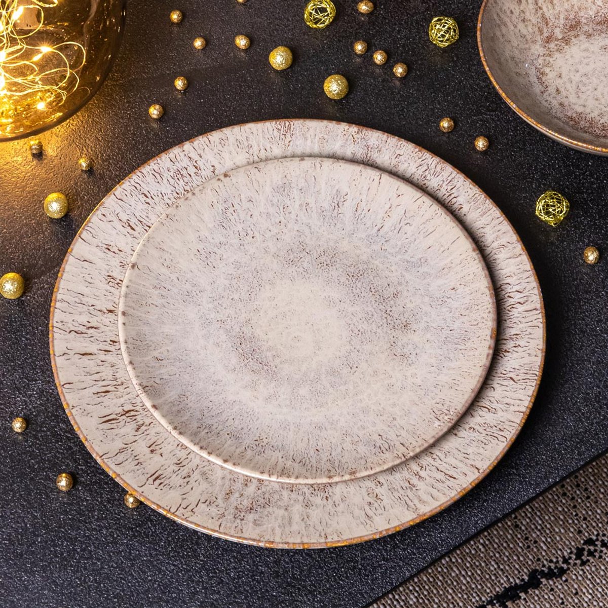 Assiette à dessert Akaris 21 cm (lot de 6) - AKARIS crème / ivoire, TABLE PASSION