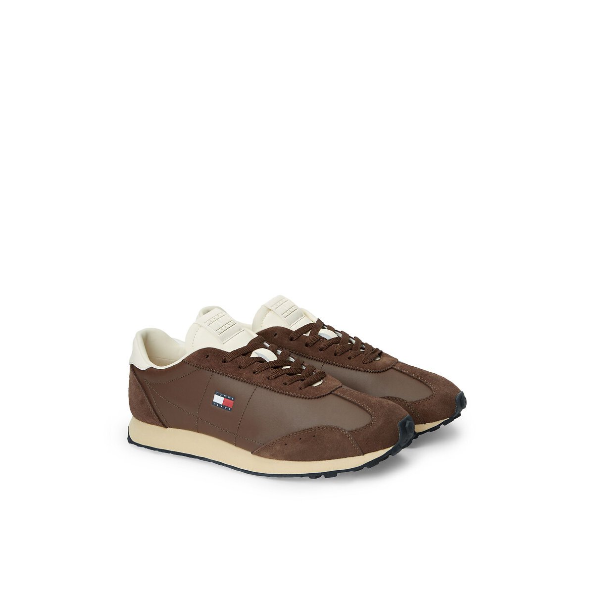 Baskets RETRO RUNNER ARCHIVE MIX MAT marron, TOMMY HILFIGER