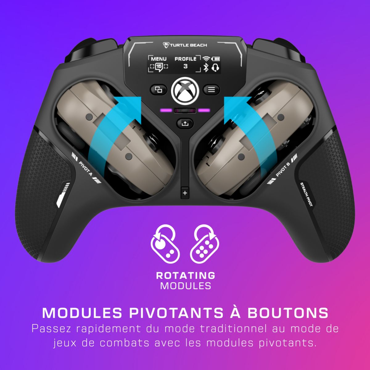Manette Stealth Pivot couleur unique, TURTLE BEACH