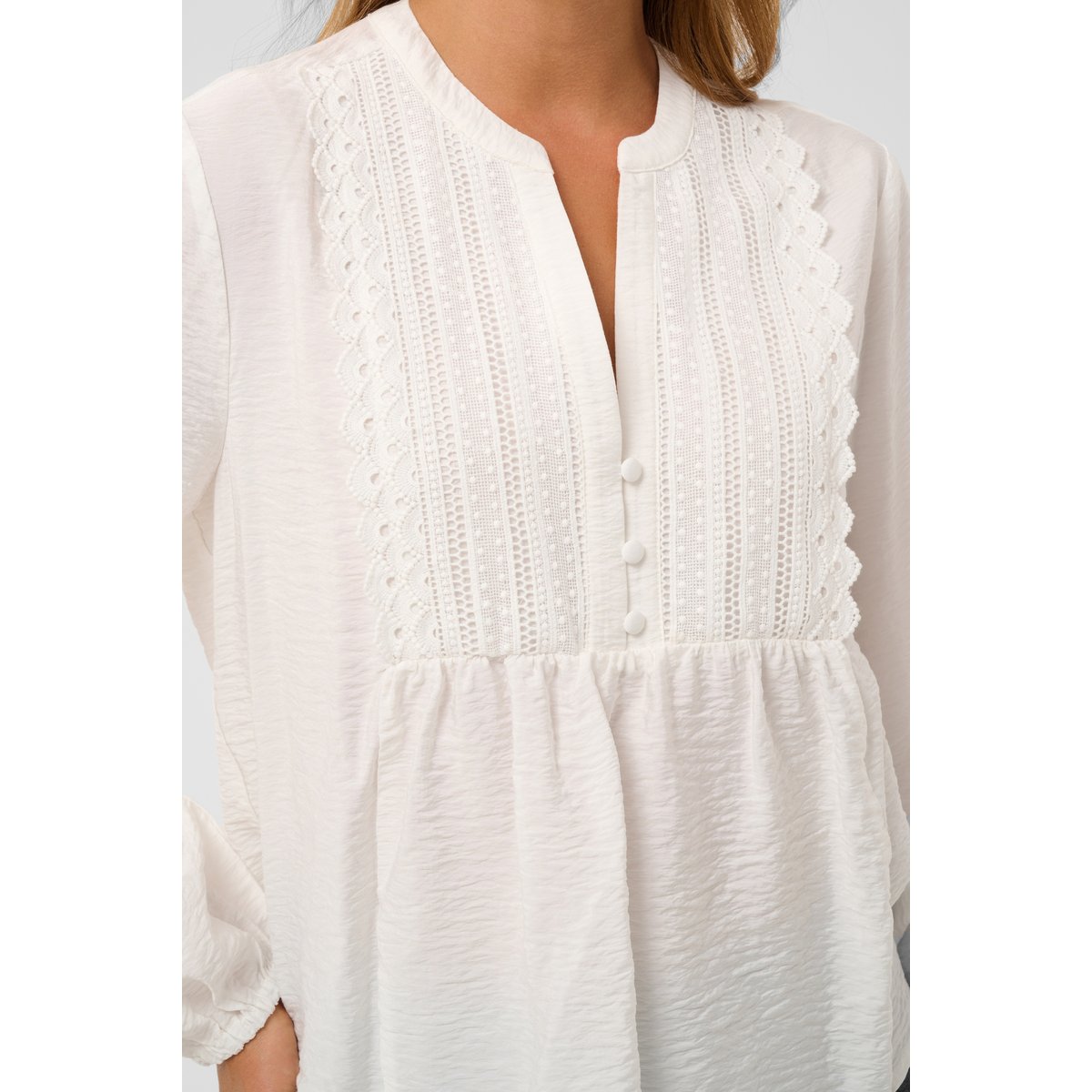 Blouse à manches longues blanc chalk, KAFFE