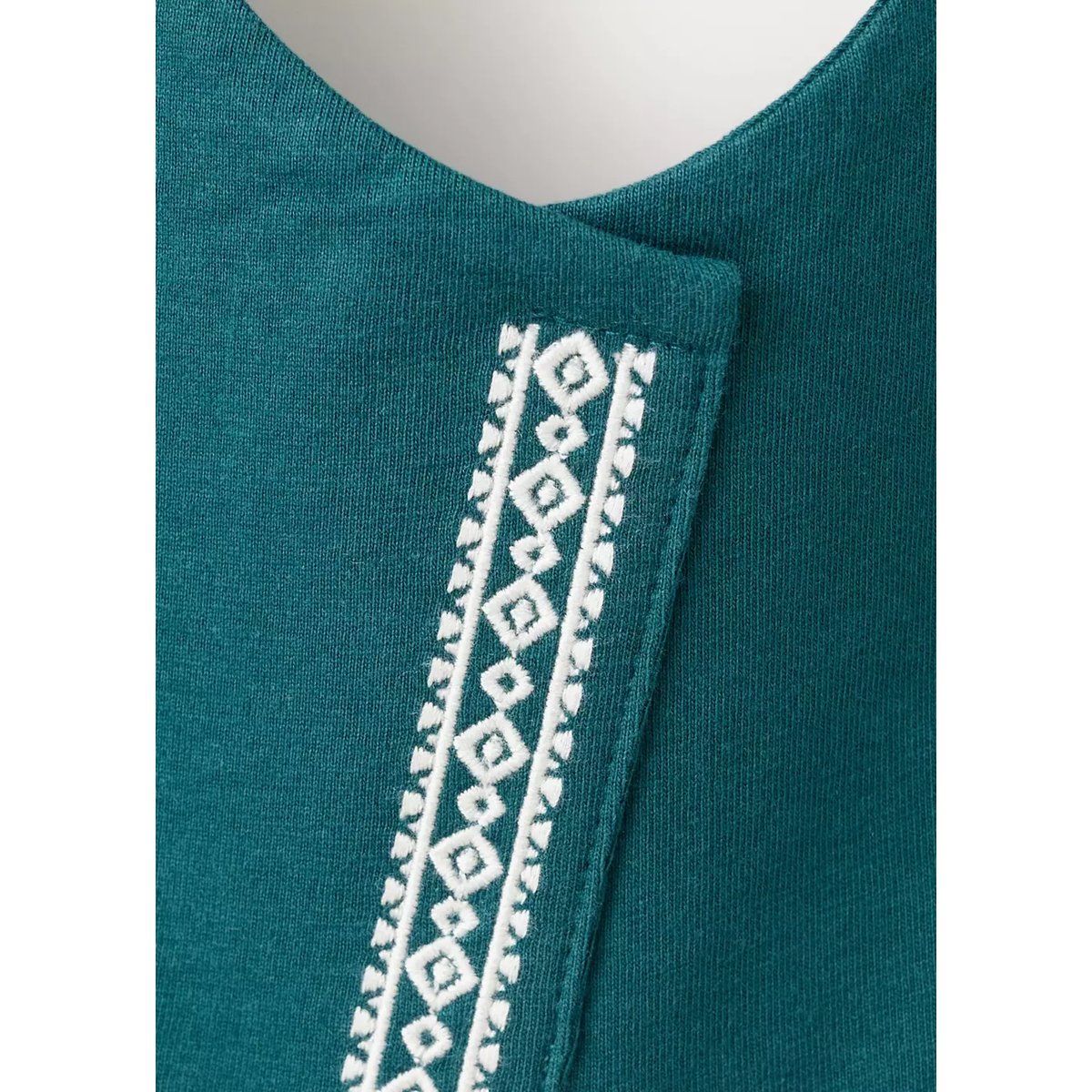 Top dos-nu avec détails brodés bleu pétrole, MANGO TEEN