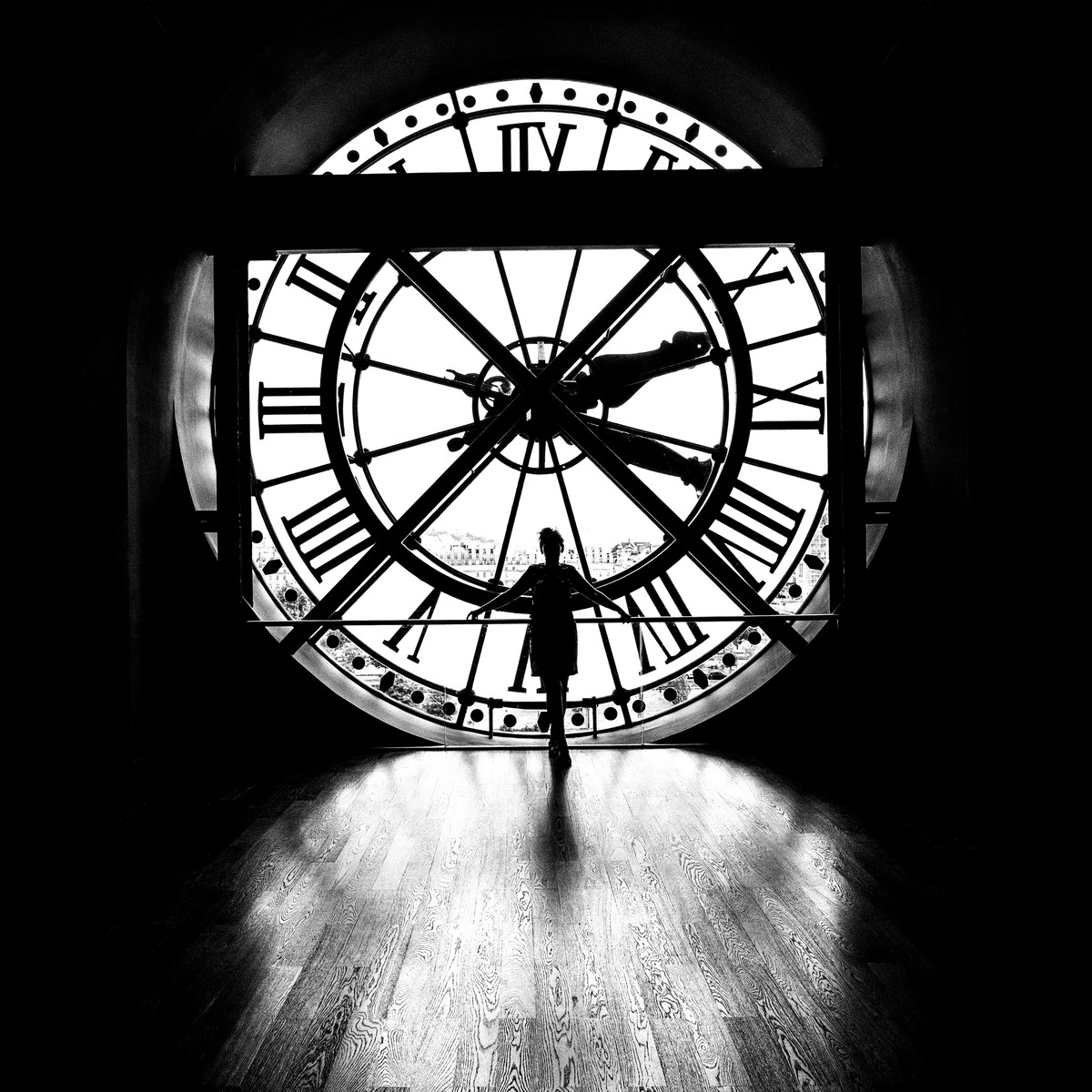 Tableau Sur Toile Motif Horloge Du Temps ARCHITECTURE tableaux sur toile-noir & blanc, CEANOTHE