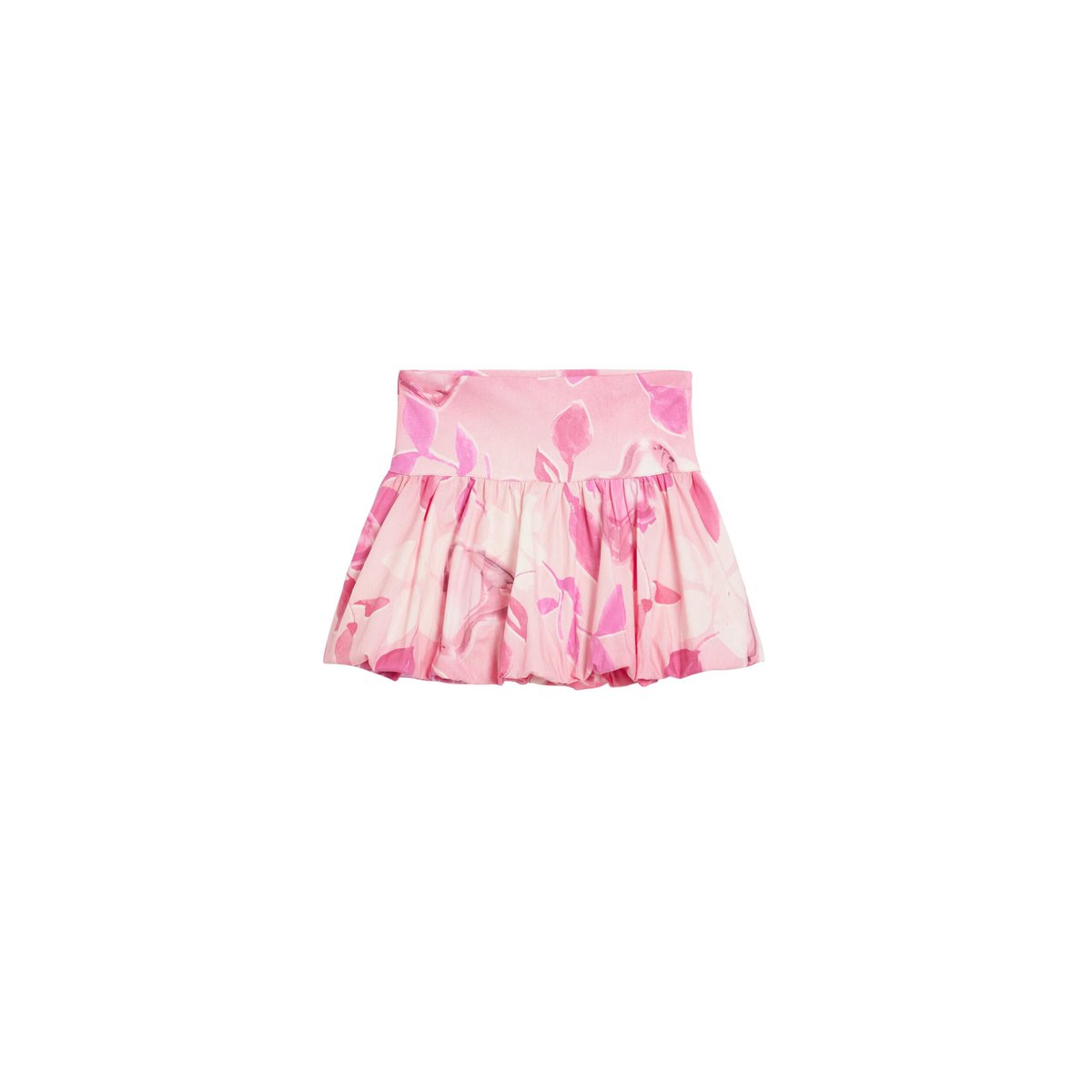 Jupe fleurs mini peplum rouge, DESIGUAL