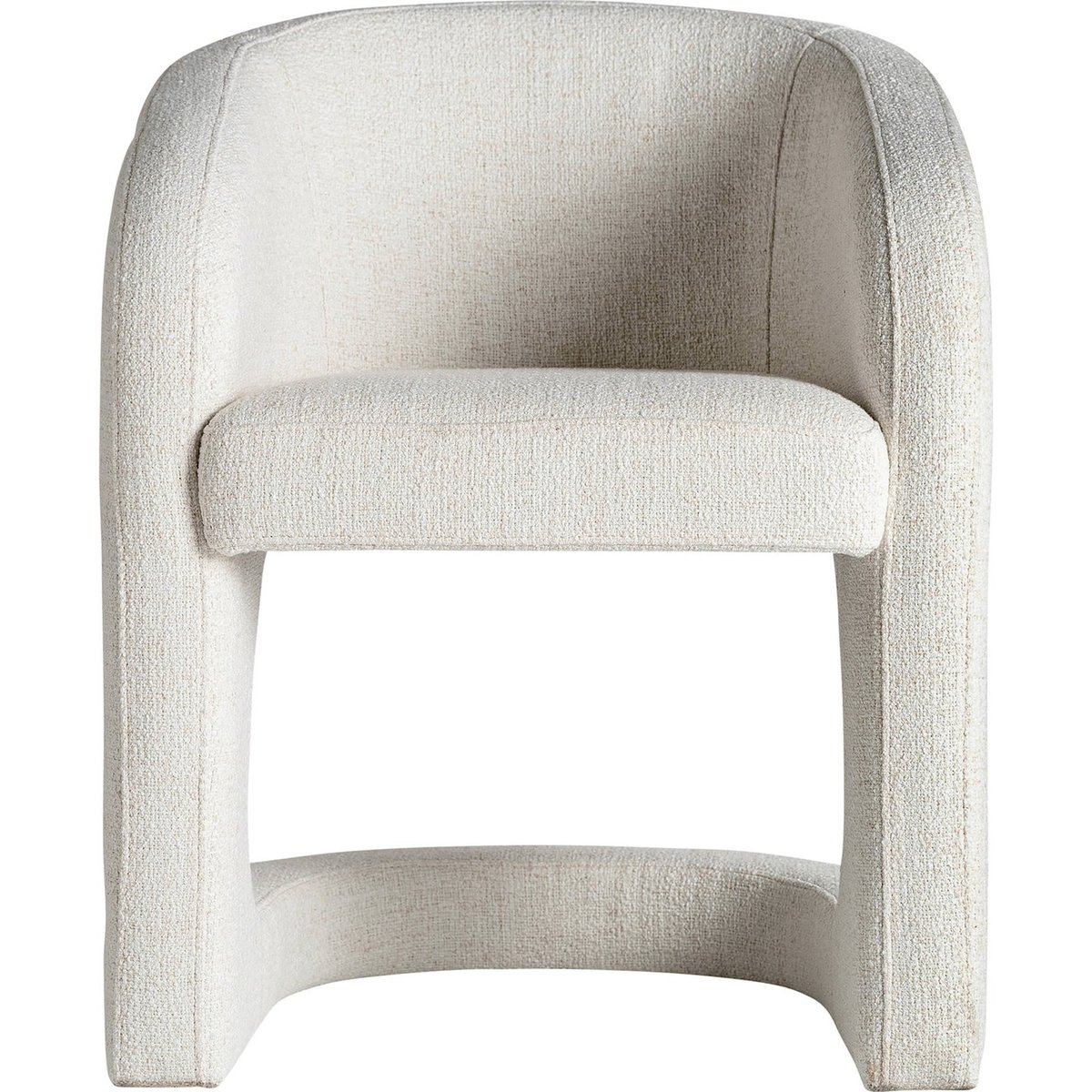 Fauteuil art déco blanc cassé finition naturelle, RECOLLECTION