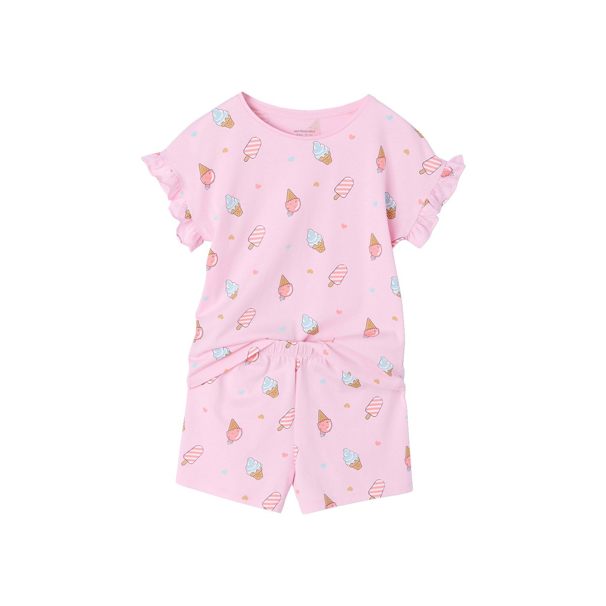 Lot 2 pyjashort manches courtes rose, VERTBAUDET