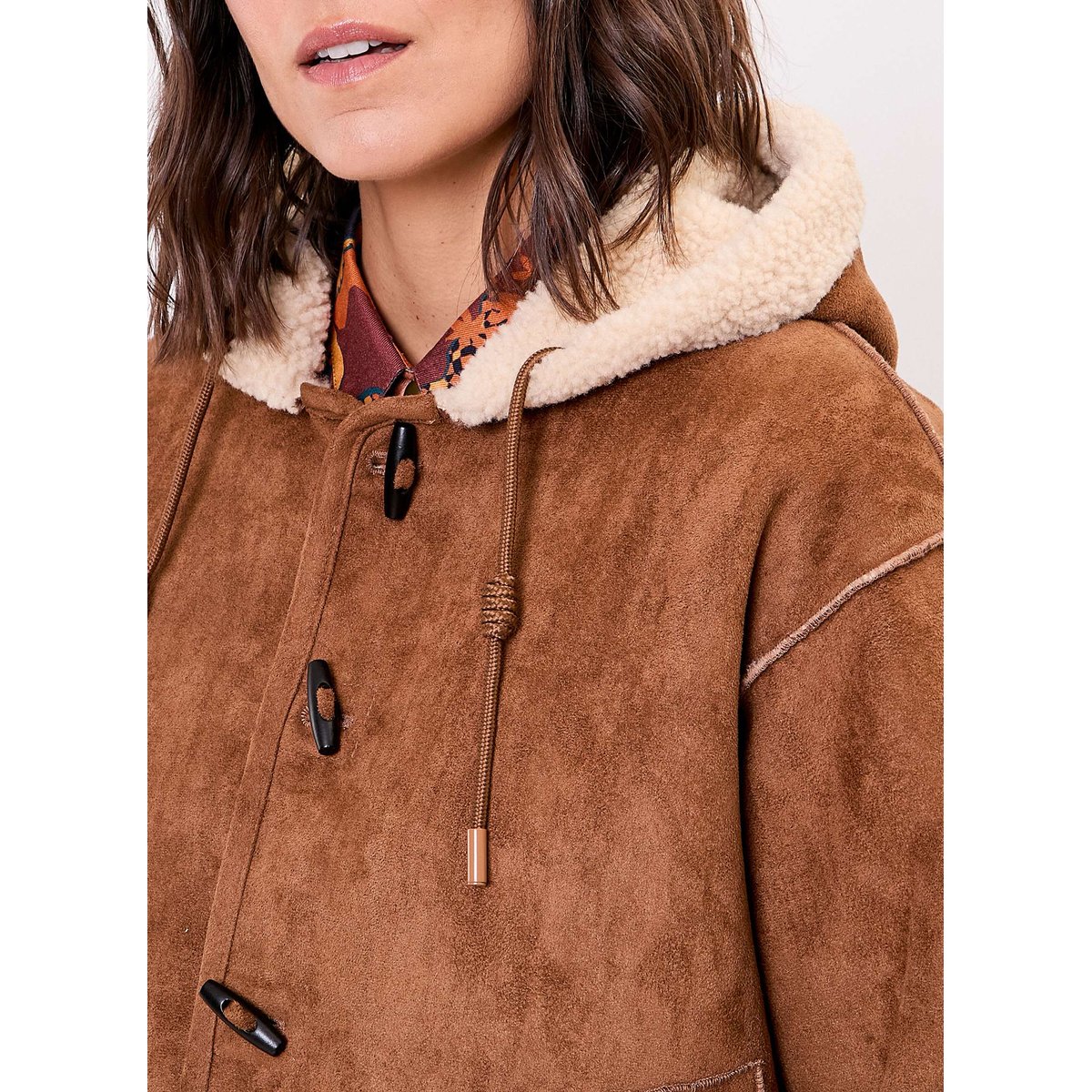 Manteau suède réversible SADAR camel sadar, LA FIANCÉE