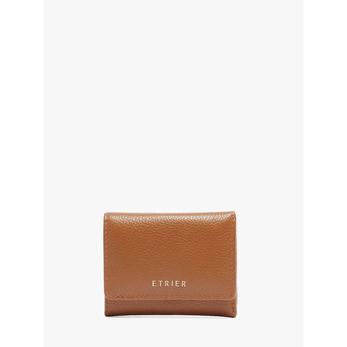 Porte-monnaie S Tradition cuir camel, ETRIER