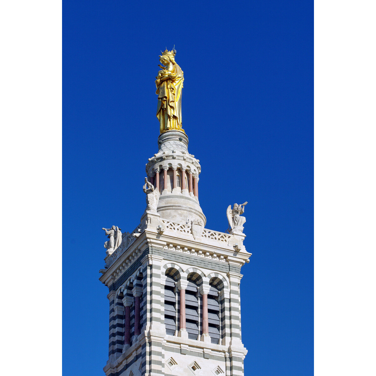 Tableau Mural Statue En Or De Notre-dame-de-la-garde ARCHITECTURE tableaux sur toile-bleu, CEANOTHE