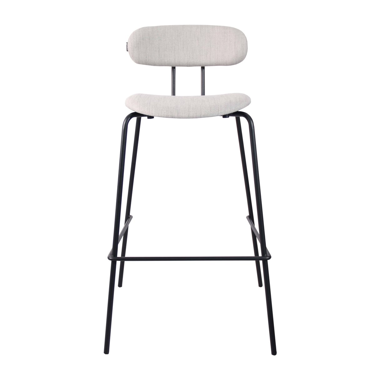 Lot de 2 chaises hautes en acier et bois, TINA gris, OVIALA