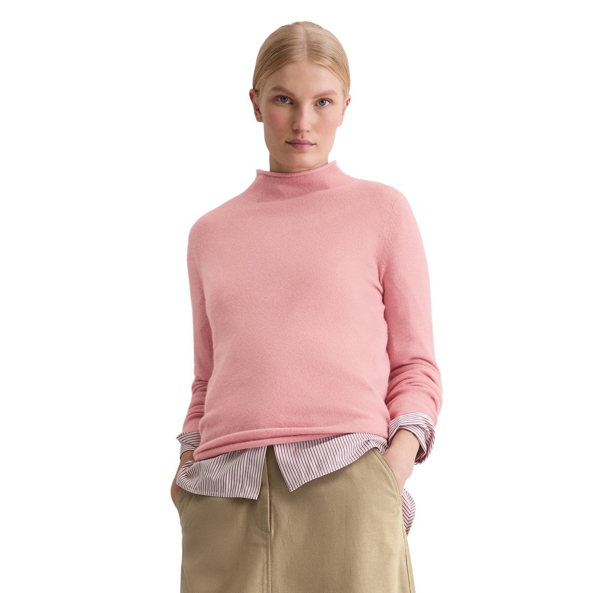Pull en cachemire regular avec un grand confort de port rose, MARC O'POLO