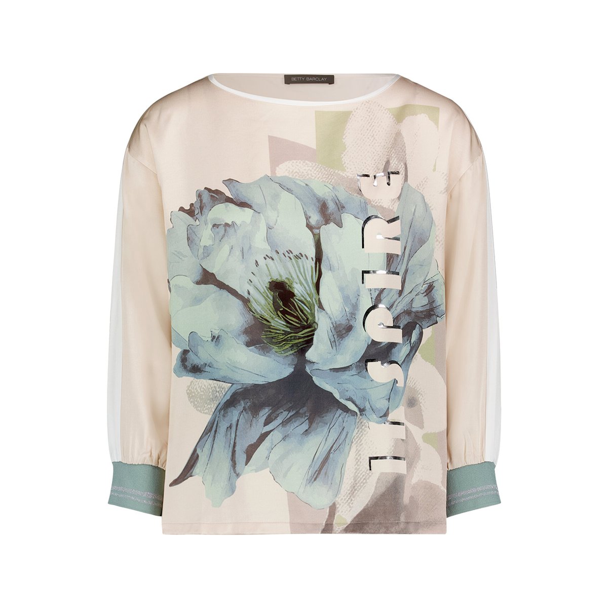 Tunique à imprimé à fleurs patch mint/beige, BETTY BARCLAY
