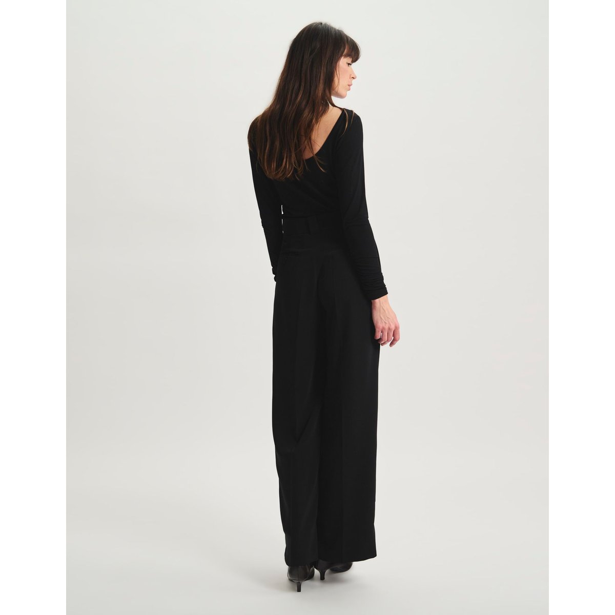Pantalon à pinces Marlène noir, INES DE LA FRESSANGE PARIS