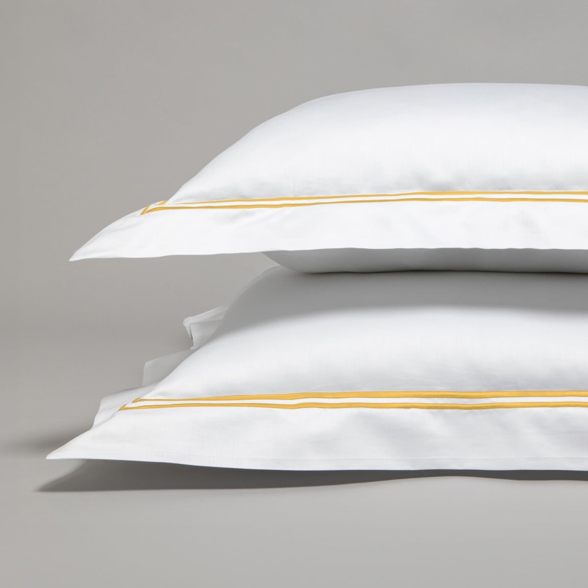 Parure satin de coton égyptien 320 fils - Taies rectangulaires CAP FERRAT blanc, COTTON & CO