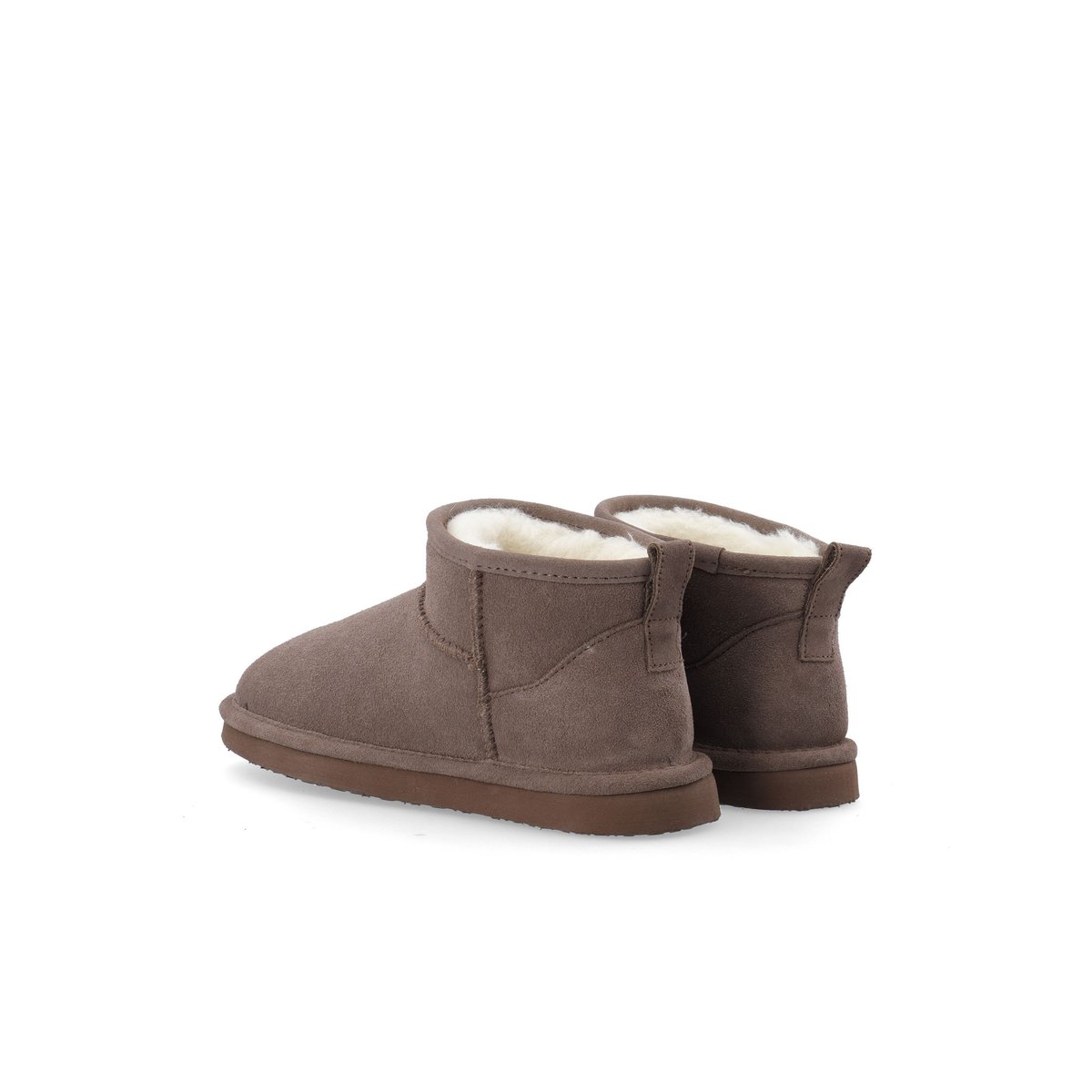Bottes En Daim taupe, BIANCO