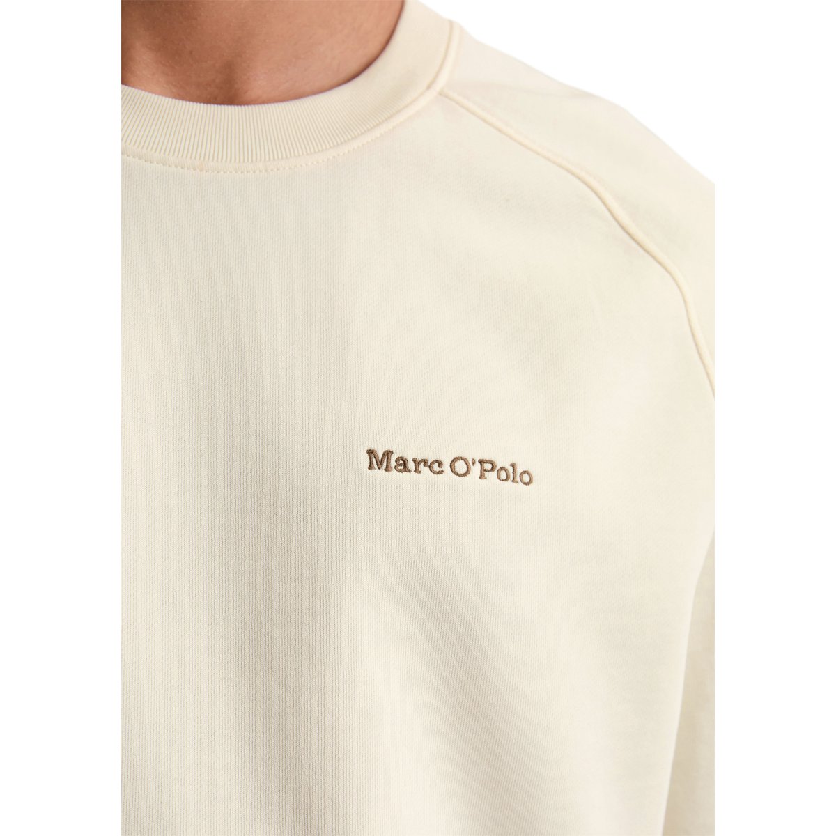 Sweat-shirt régulier en coton recyclé blanc, MARC O'POLO