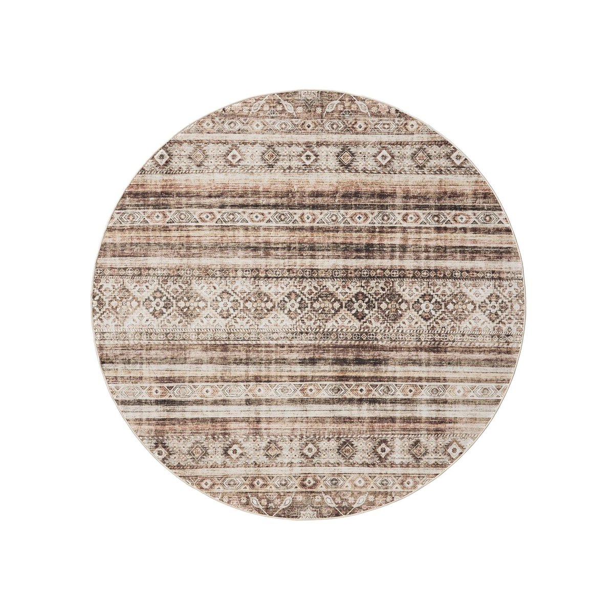 Tapis rond lavables GEORGE marron, BENUTA 