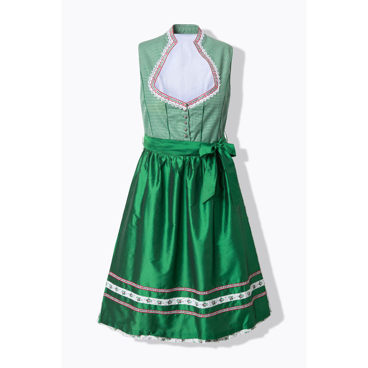 Dirndl sans manches vert gazon, ULLA POPKEN