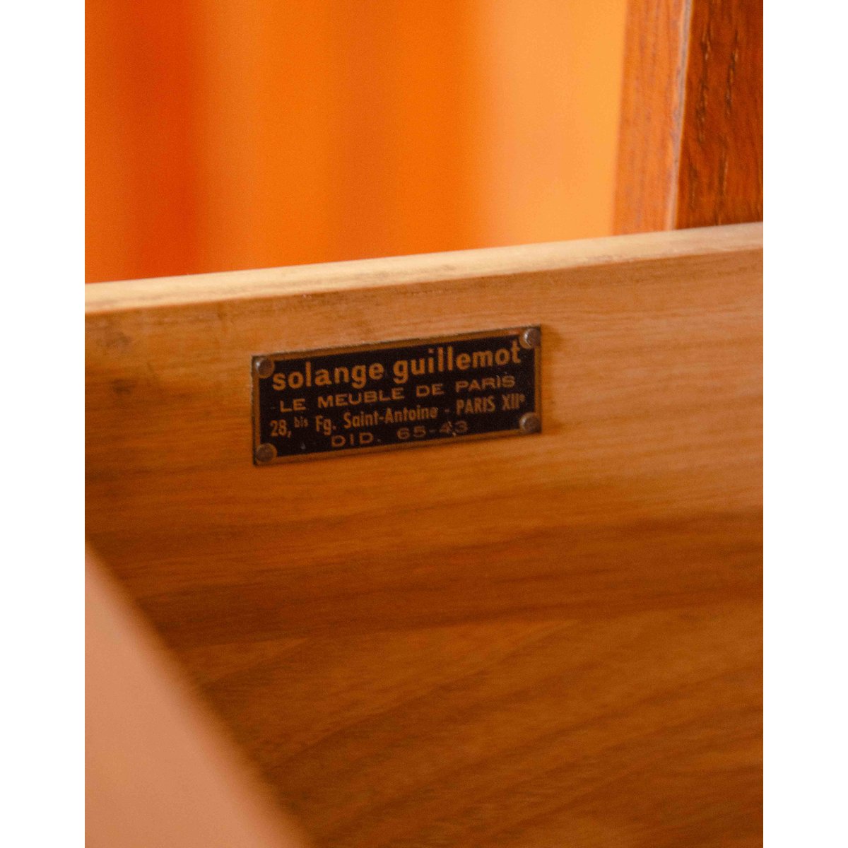Secrétaire vitré en chêne Honoré N°211 - Bon état bois clair, DEBONGOUT