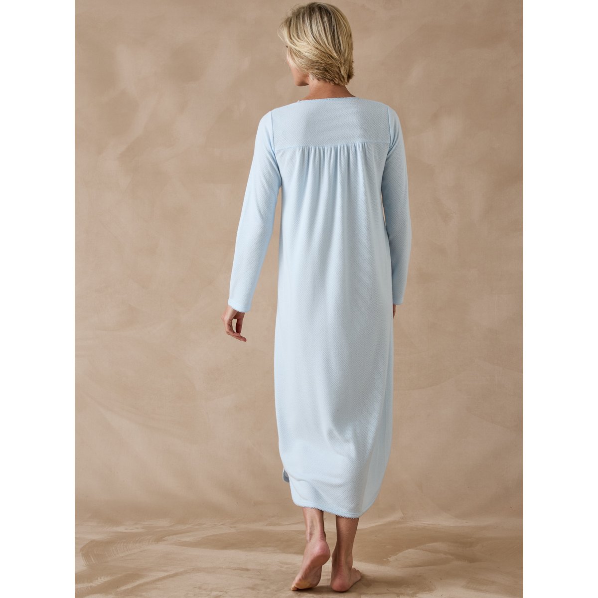 Chemise de nuit maille chaude bleu, DAXON