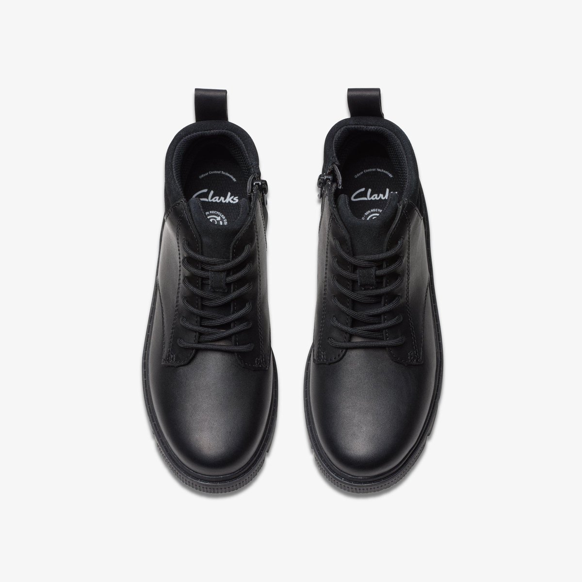 Boots Cuir Coupe Large LORCAM TRAIL Y noir, CLARKS