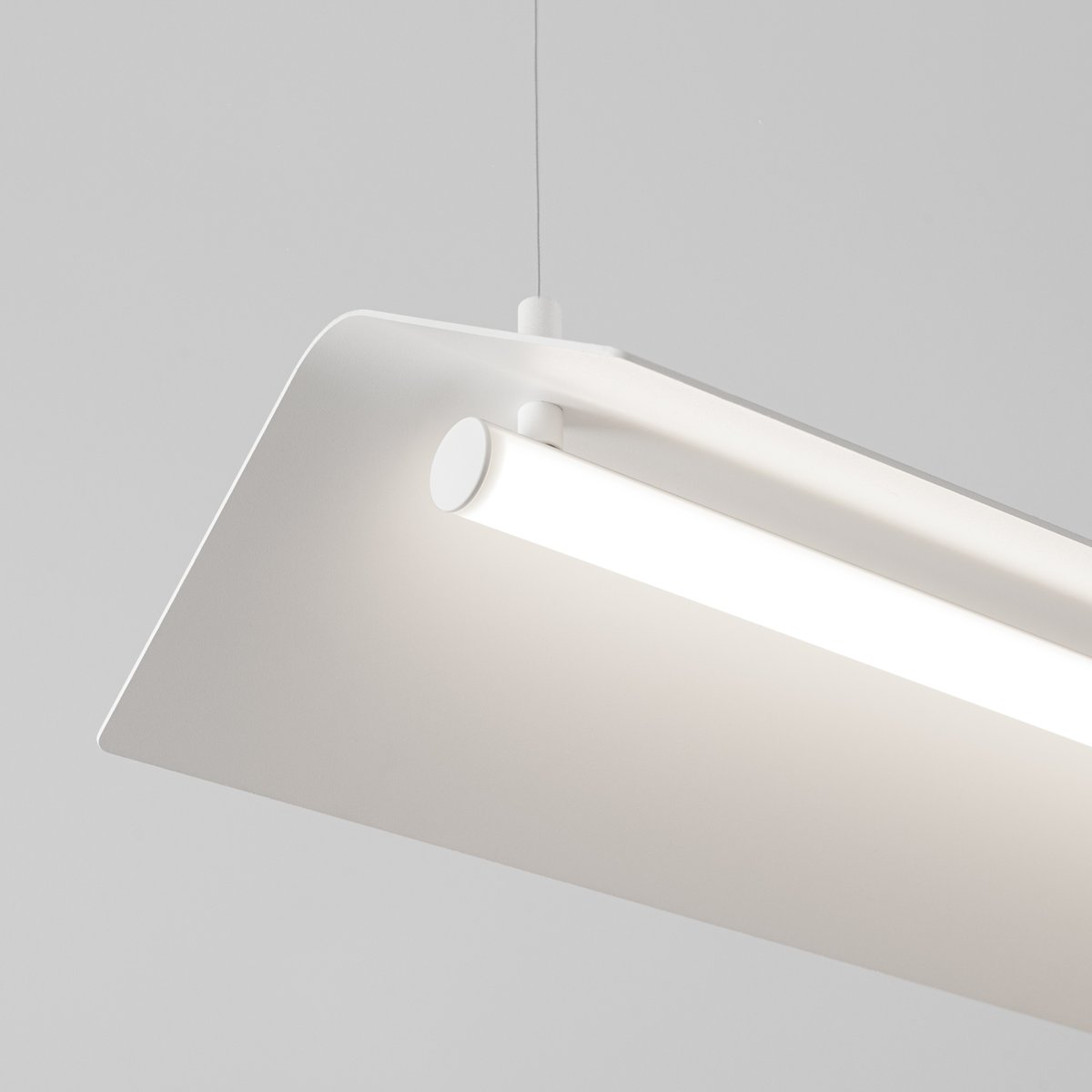 Suspension Acier Blanc LED 1 Elva blanc, EDEN