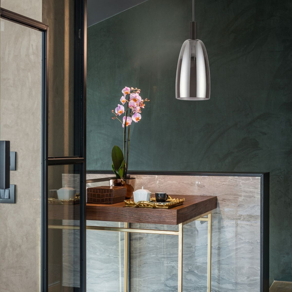 Suspension    COCO argenté, IDEAL LUX