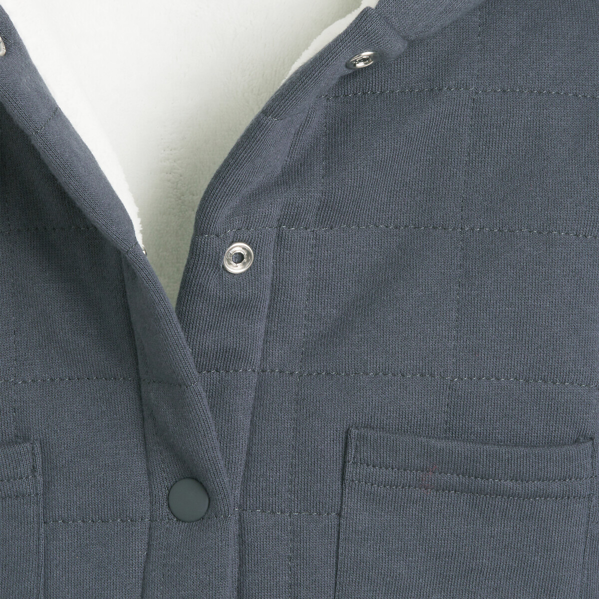 Quilted Fleece Jacket with Fluffy Lining charcoal grey, LA REDOUTE COLLECTIONS