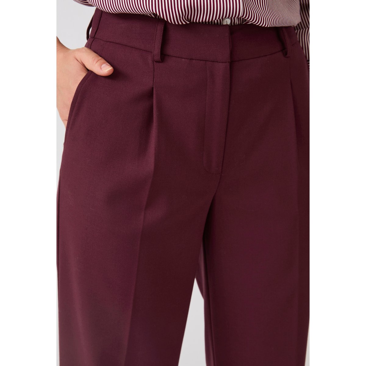 Pantalon large rouge bordeaux, DAMART