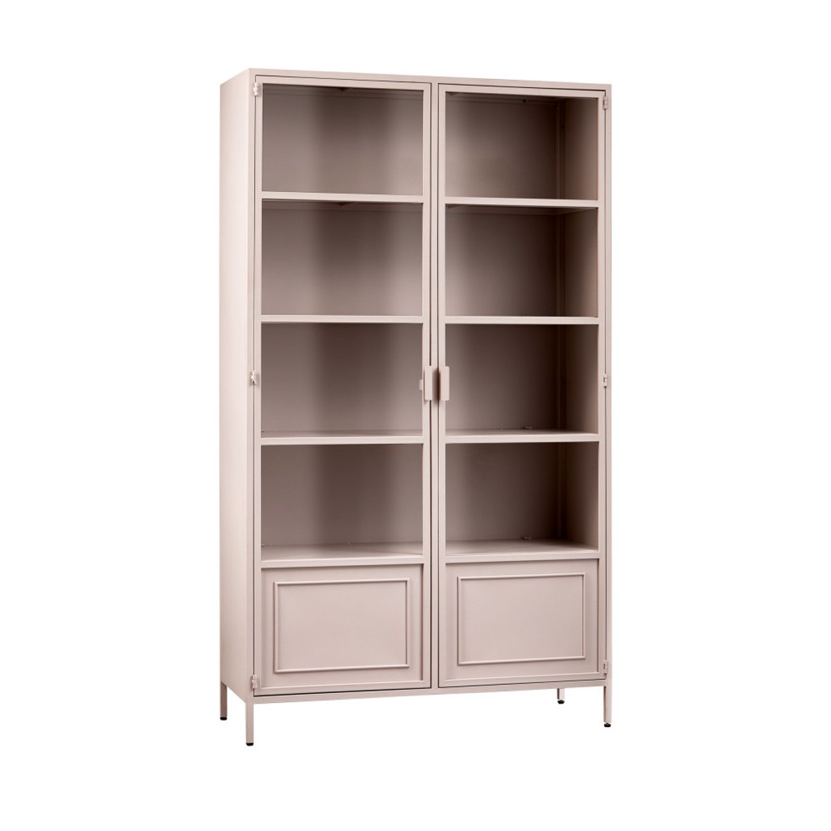 Vaisselier 2 portes en verre et métal H189cm- RONJA vieux rose, WOOOD