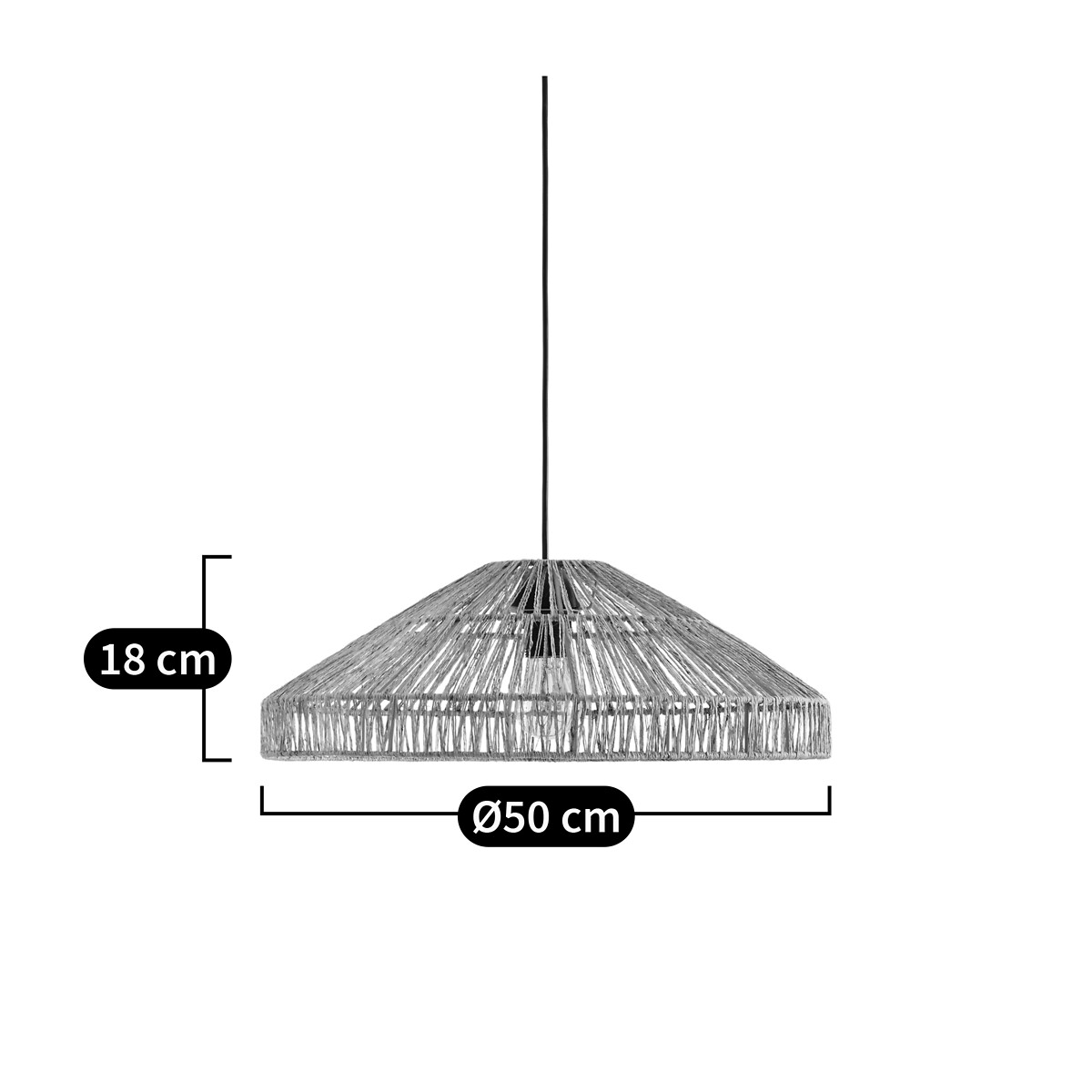 Lámpara de techo Ø50 cm, Yaku natural, LA REDOUTE INTERIEURS