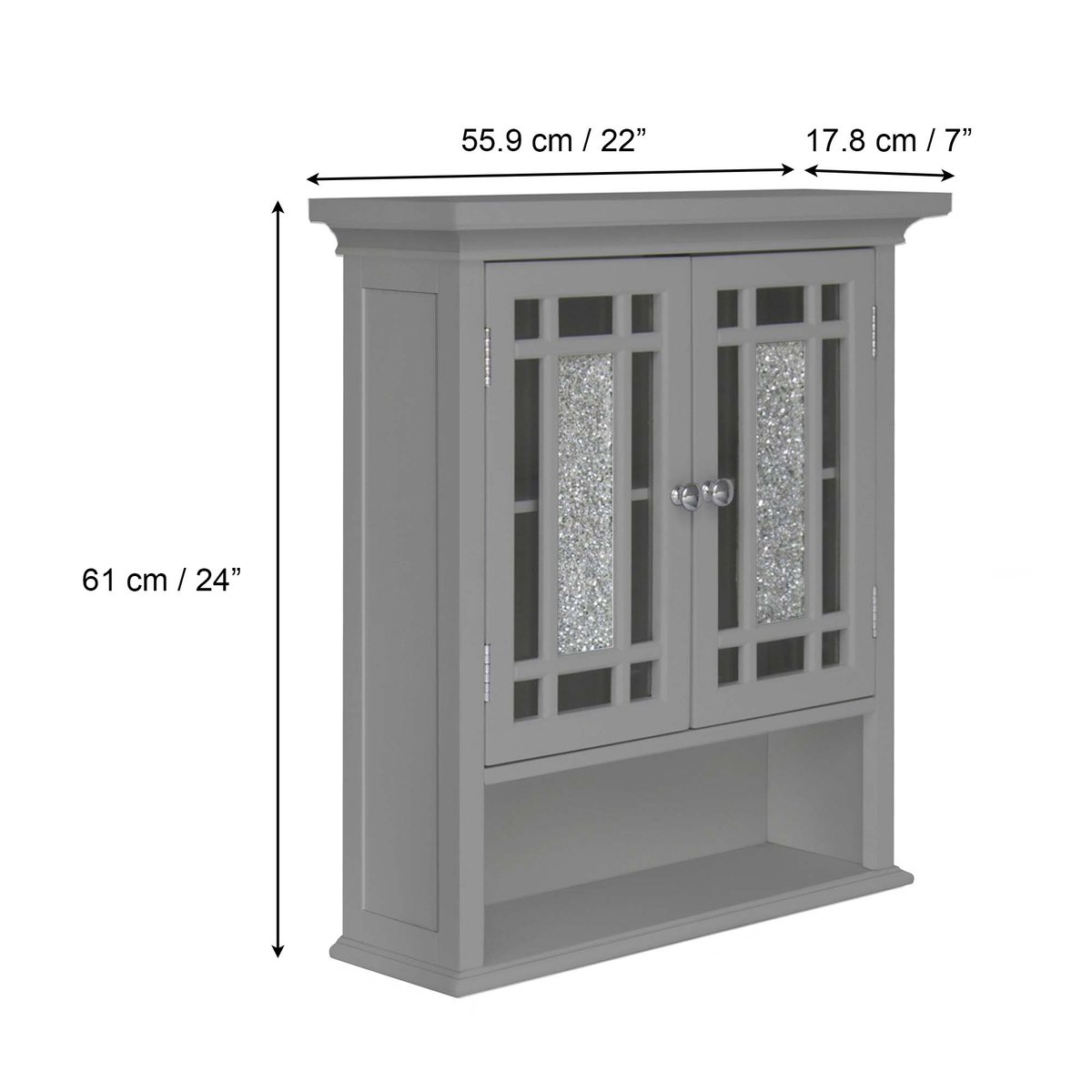 Armoire Toilett Gris WINDSOR gris, TEAMSON HOME