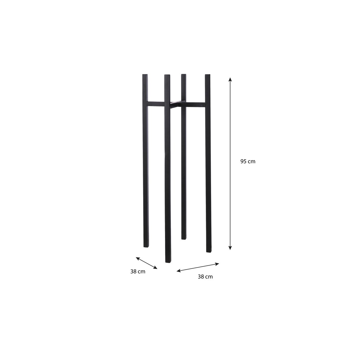 Support pour plantes H95 cm ASCOT XL noir, MICA DECORATIONS