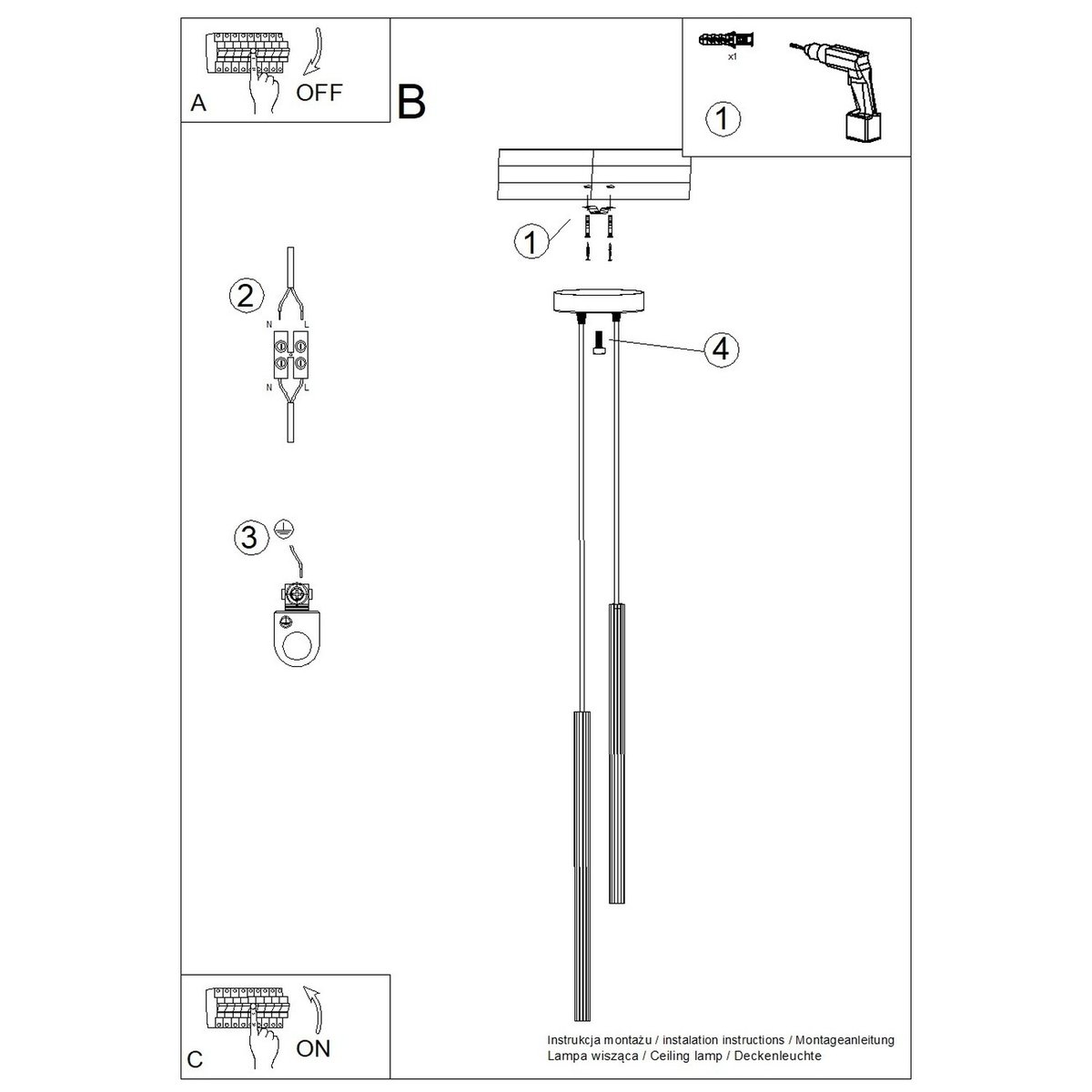 Suspension Acier Taupe G9 2 Arche taupe, EDEN