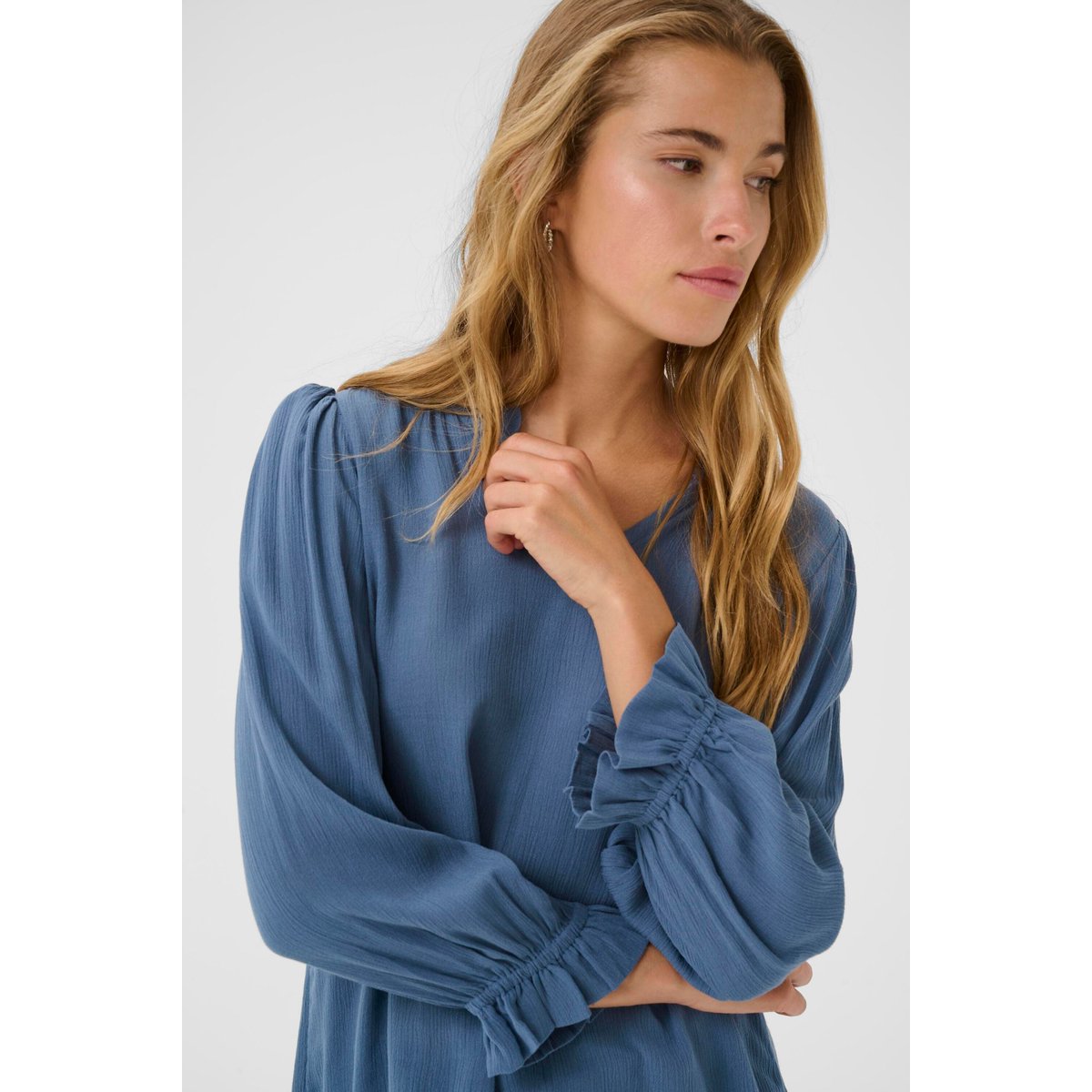 Blouse à manches longues bleu bering sea, KAFFE