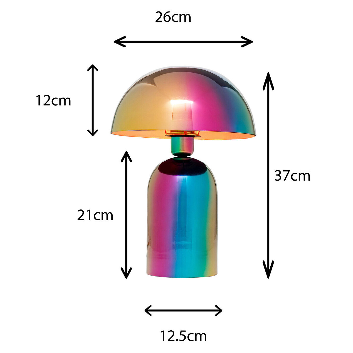 Lampe à poser Rainbow 37cm multicolore, KARE DESIGN