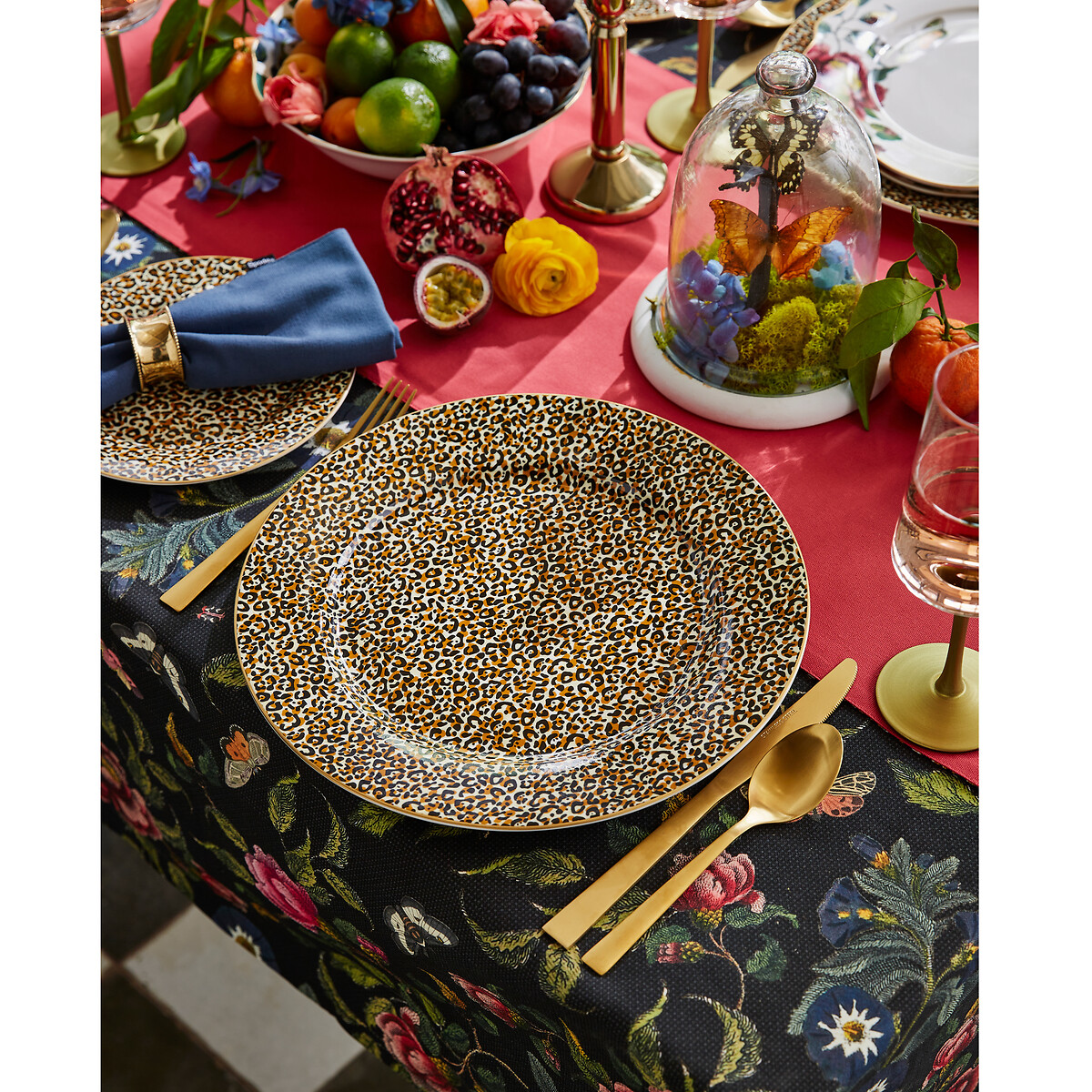 Creatures of Curiosity Leopard Platter multi-coloured, SPODE