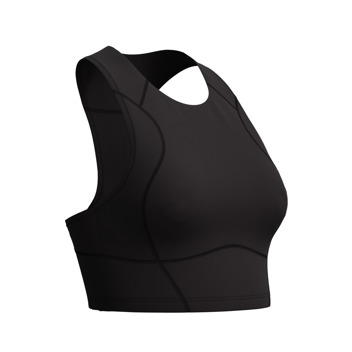 Haut de natation court et uni sans manches à dos nageur OCEAN noir, SPEEDO
