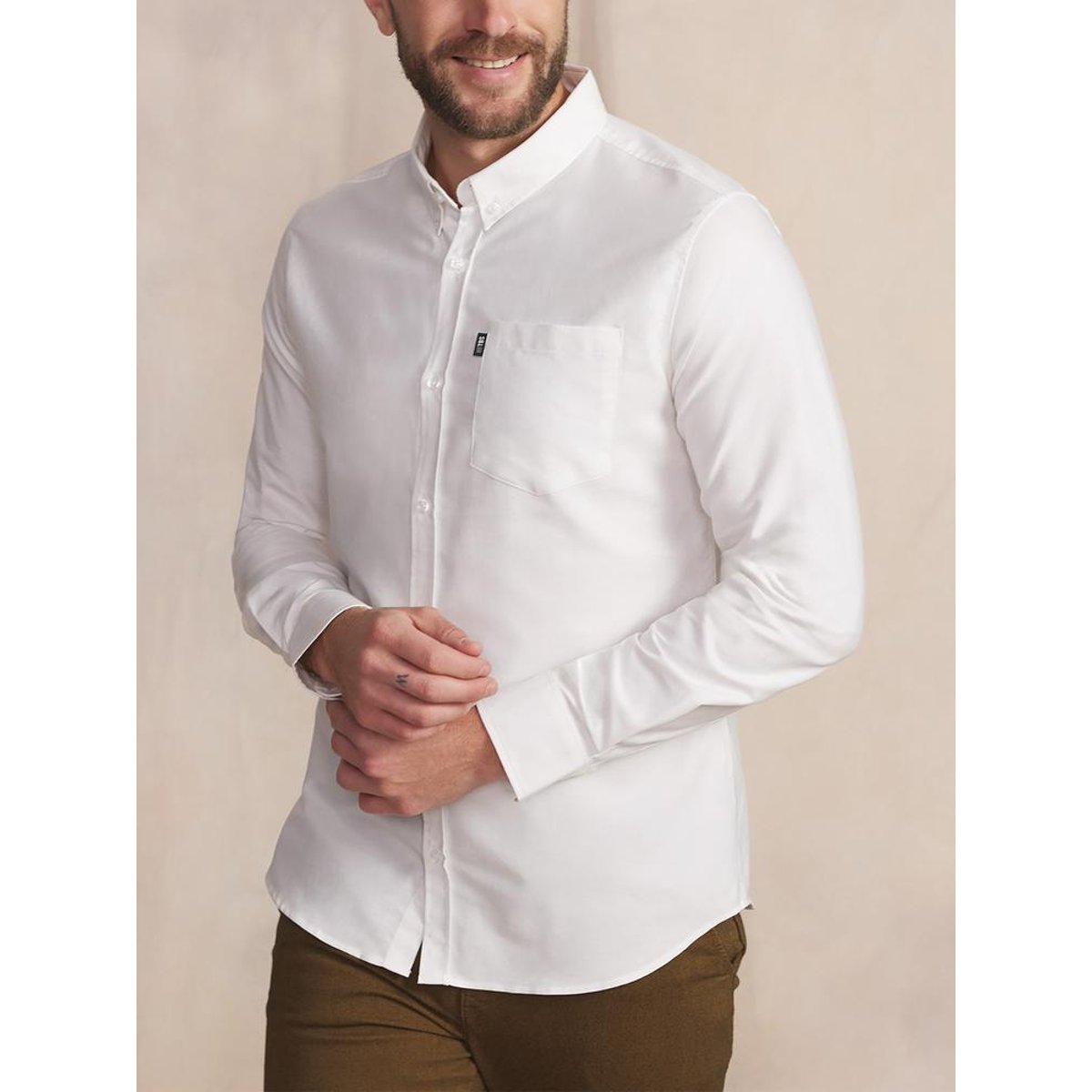 Chemise manches longues BRADYCHE blanc, TBS