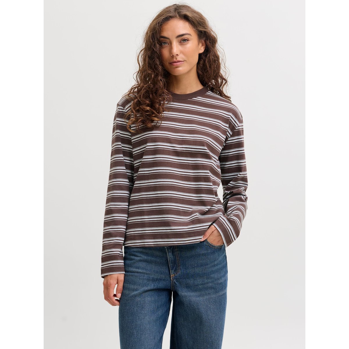 T-Shirt À Manches Longues marron - bracken 1, JJXX