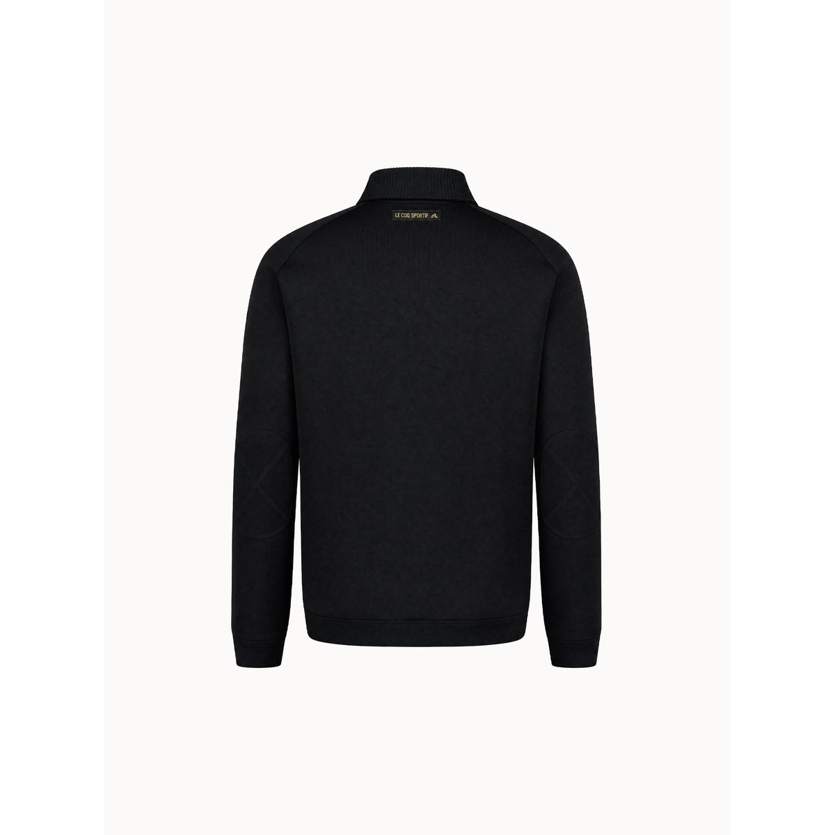 Sweat demi-zippé manches raglan en double face NOEL black, LE COQ SPORTIF