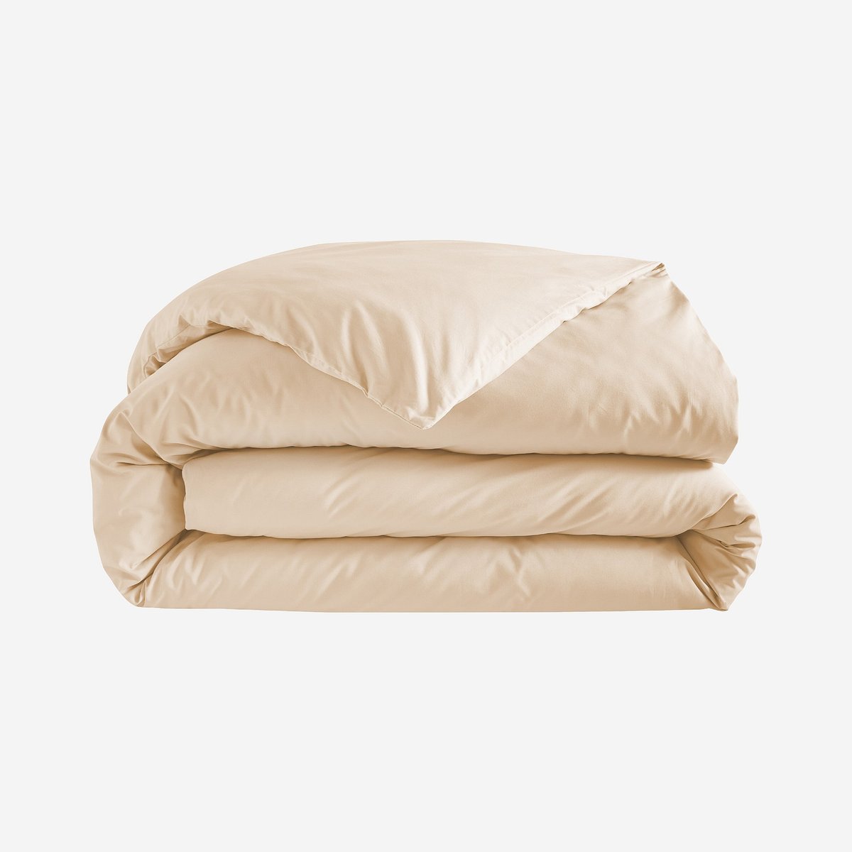 Housse de couette en percale de coton AMANCE ivoire, HABITAT