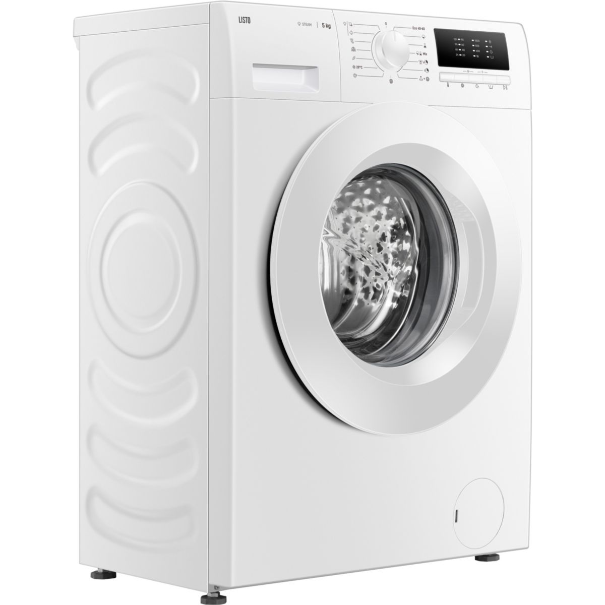 Lave linge compact LF510-L2b - 5 kg - 1000 tr/min - Classe A - Moteur induction couleur unique, LISTO