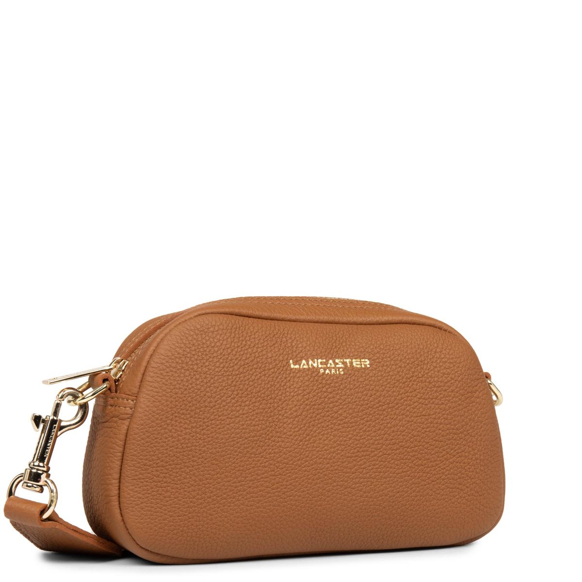 Sac trotteur zippé en cuir, STUDIO MIMI S camel, LANCASTER