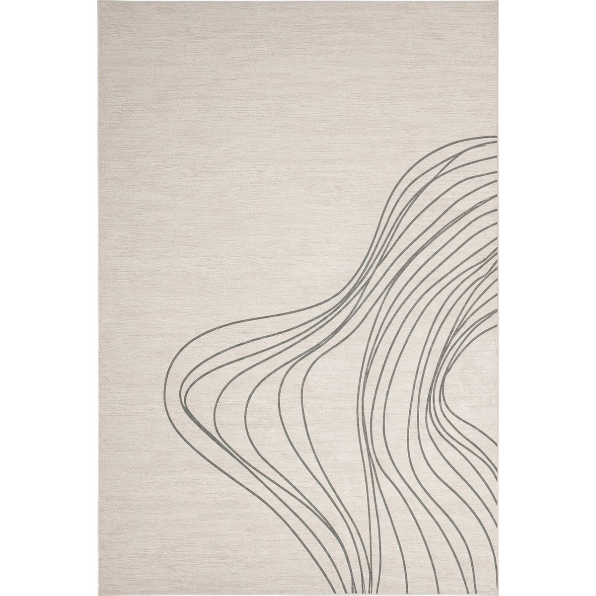 Tapis collection VACIO en viscose beige et gris, RECOLLECTION
