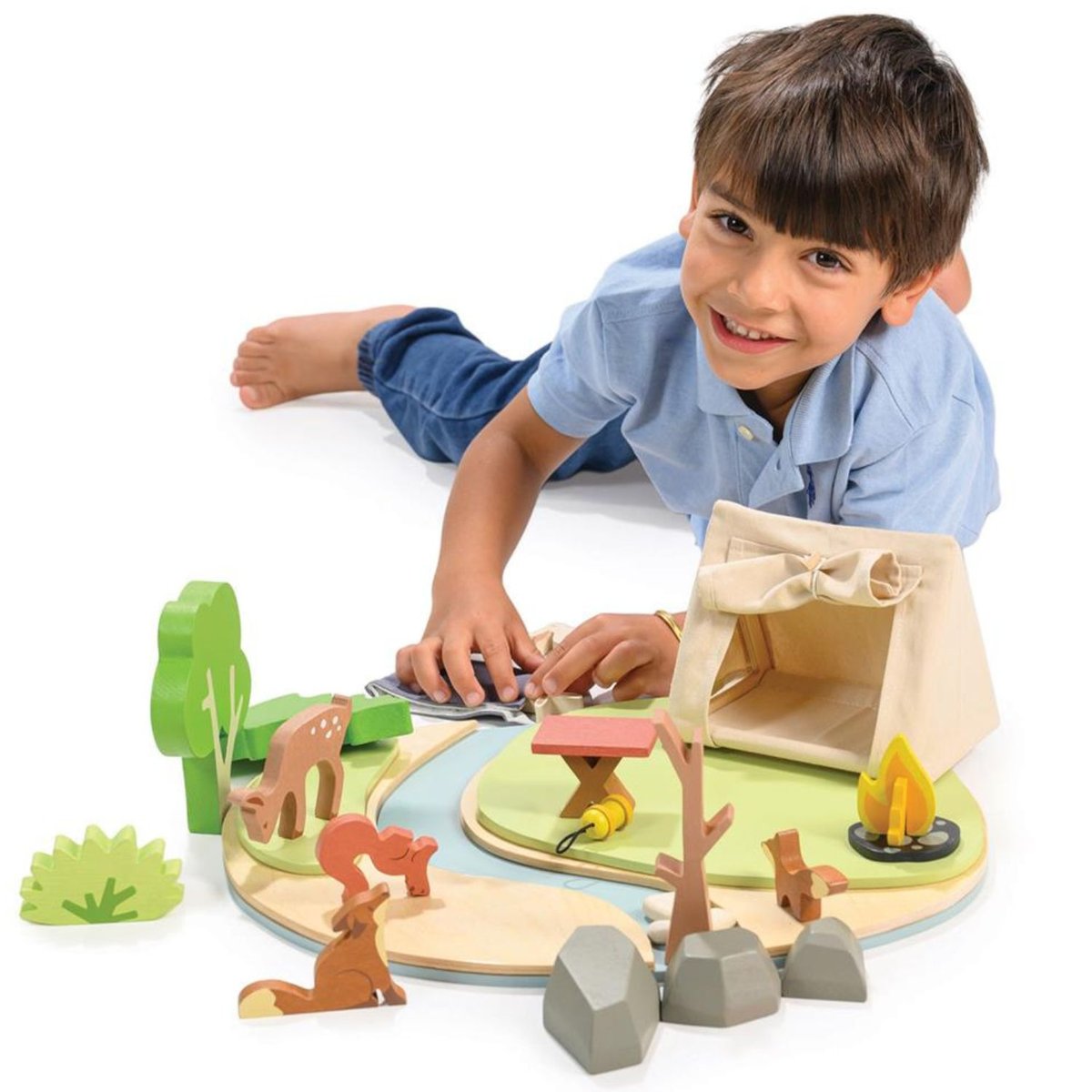 Set Camping vert, bleu, TENDER LEAF TOYS