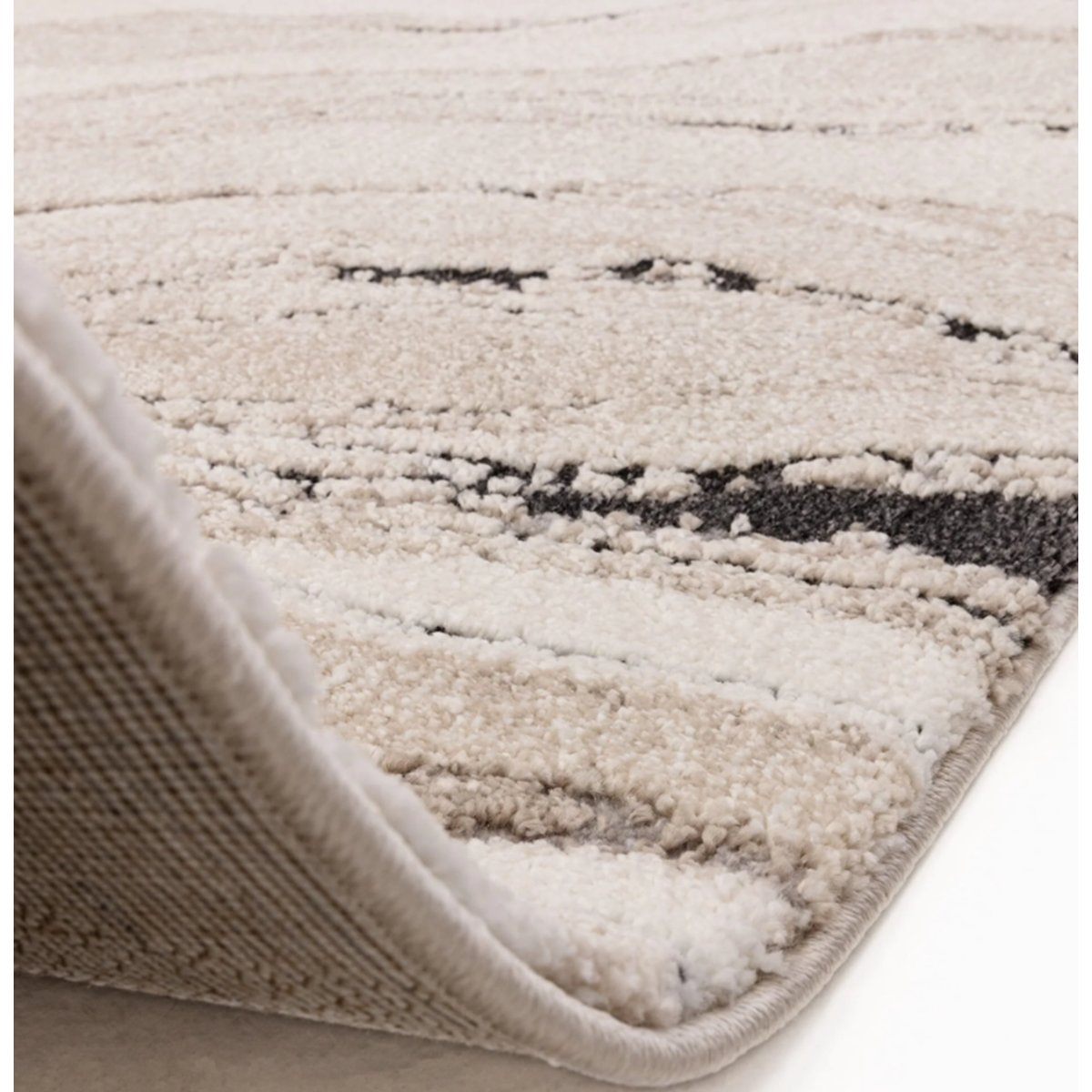 Tapis salon et chambre tissé plat SWELL beige, NOVATREND