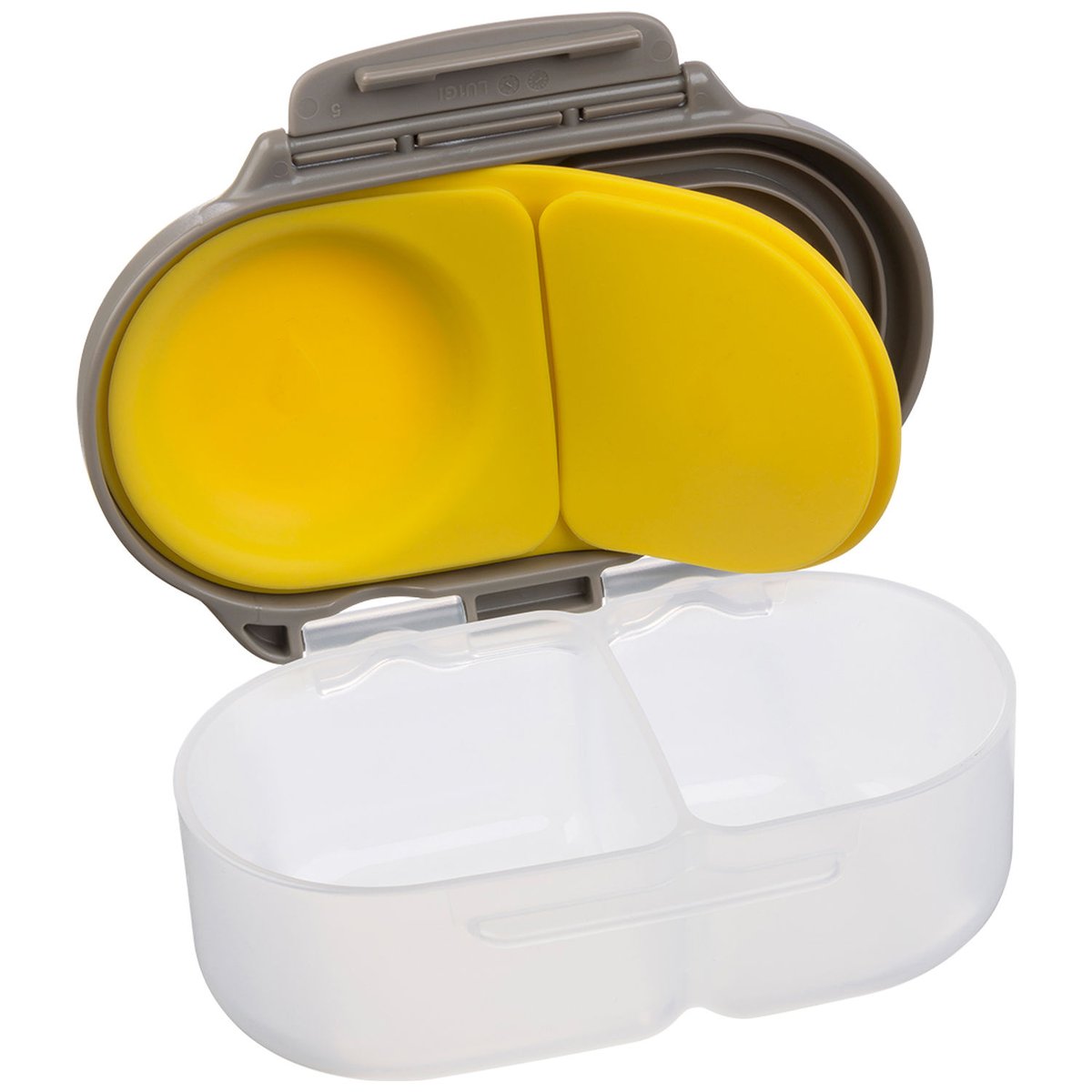 Boîte à goûter gris, jaune, noir, B.BOX