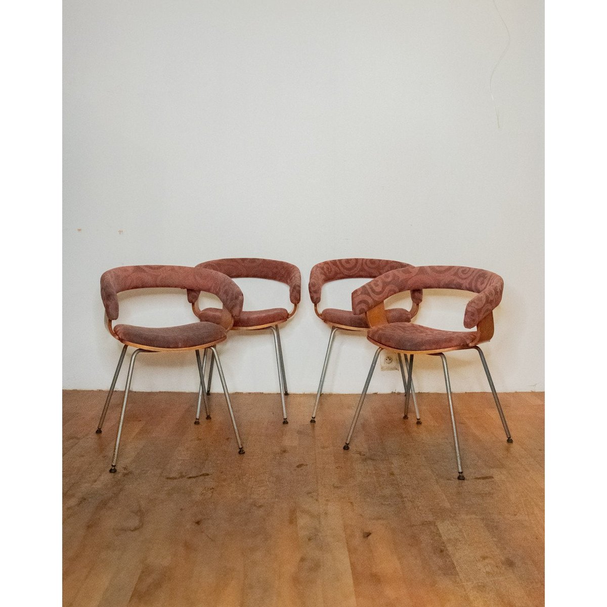 Lot de 4 chaises John Coleman Alma N°1056 - Bon état métal, DEBONGOUT