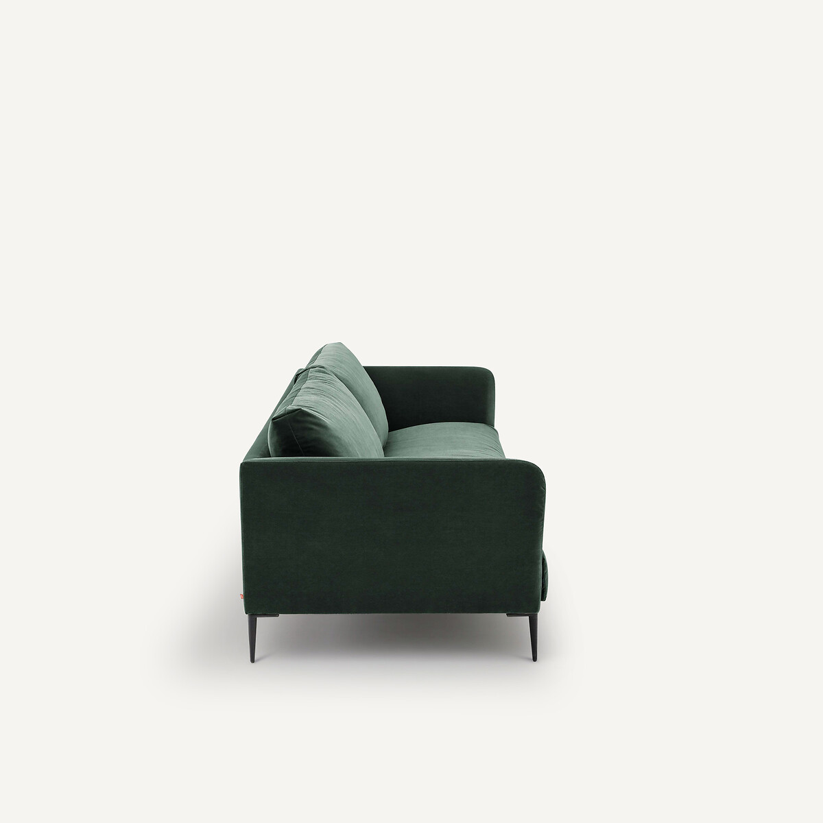 Canapé droit 3 ou 4 places, en velours, OSCAR vert tsar, EMMANUEL GALLINA X AM.PM