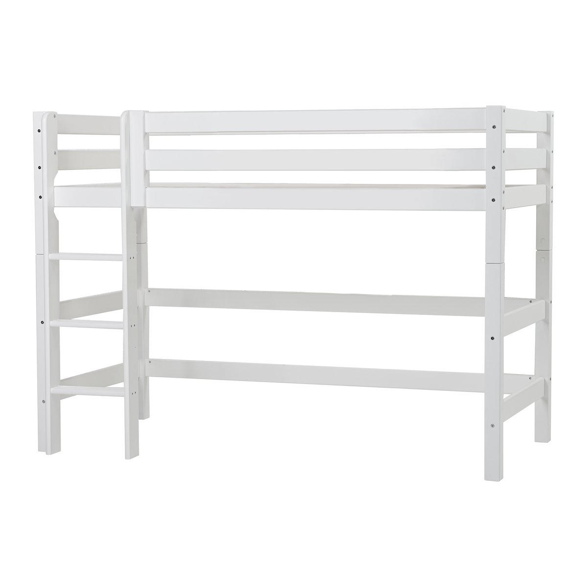 Lit Mi Hauteur pin massif ECO LUXURY blanc, HOPPEKIDS
